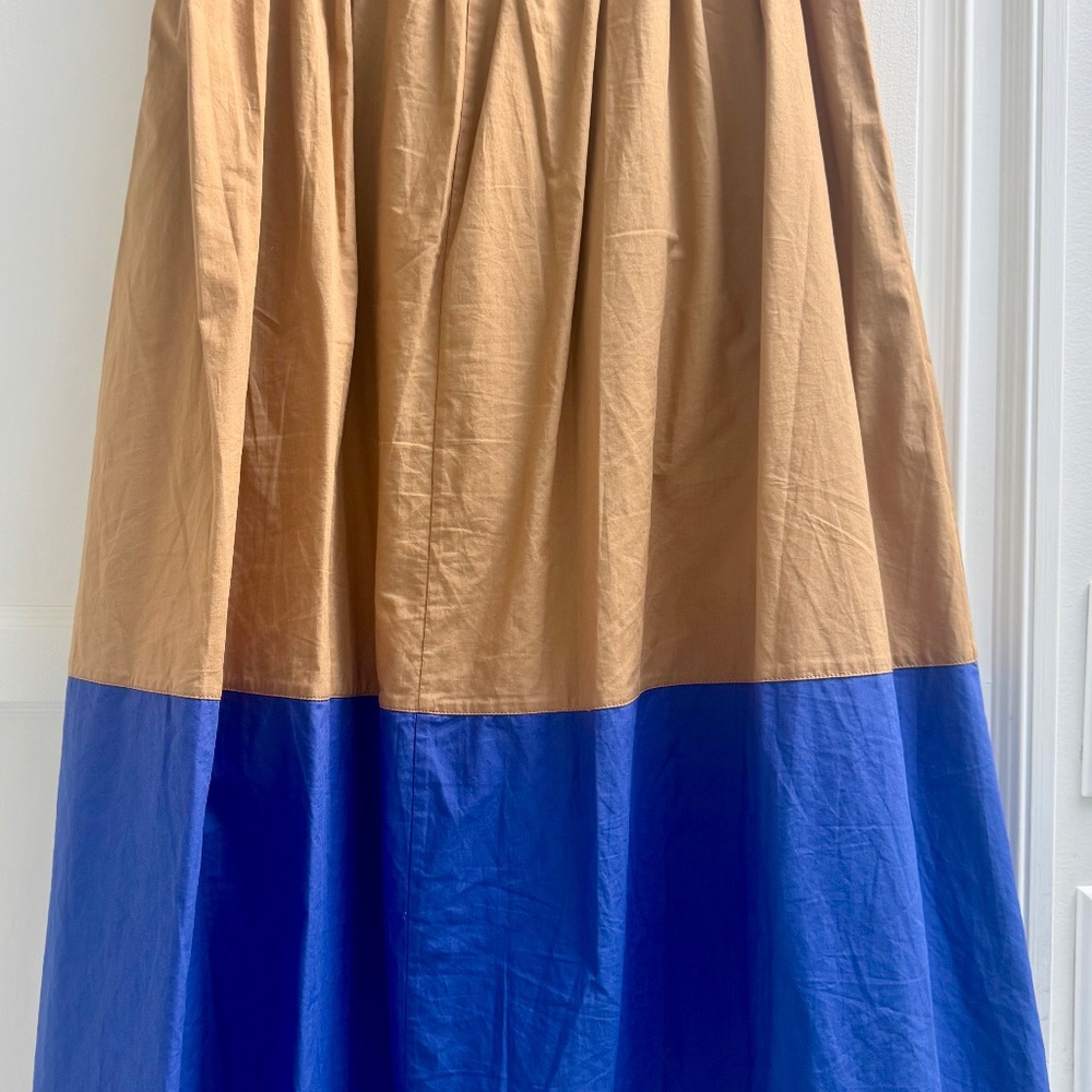Geneviève Skirt in Khaki Cotton Poplin - Picture 2 of 4